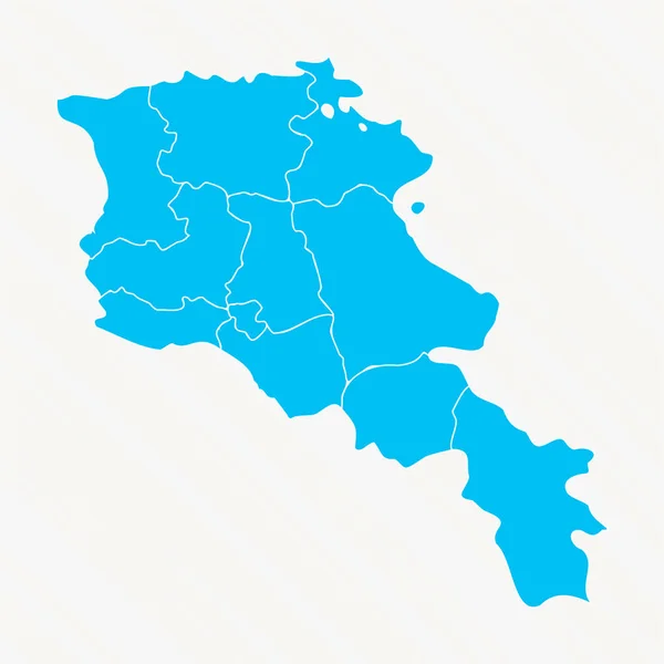 Επίπεδος Σχεδιασμός Χάρτης Της Αρμενίας Λεπτομέρειες — Διανυσματικό Αρχείο