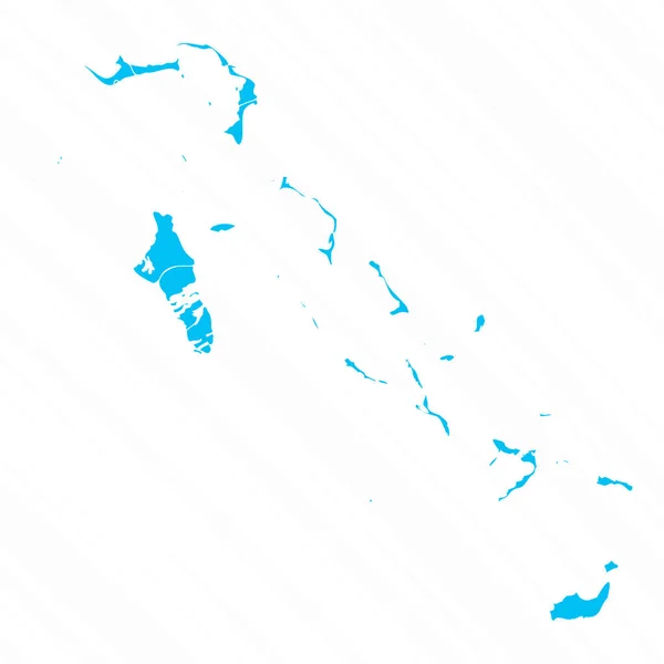 Mappa Flat Design Bahamas Con Dettagli — Vettoriale Stock