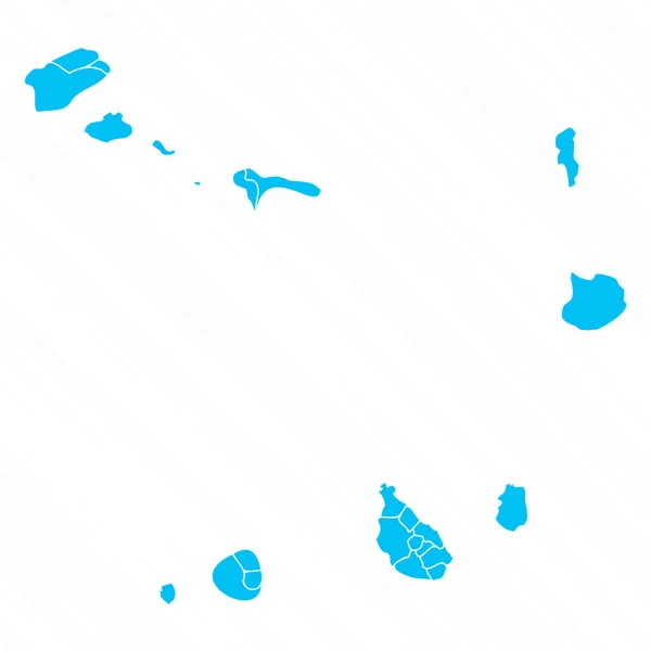 Peta Rancangan Datar Tanjung Verde Dengan Rincian - Stok Vektor