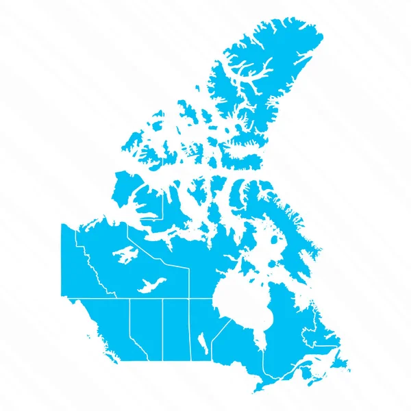 Επίπεδος Σχεδιασμός Χάρτης Του Καναδά Λεπτομέρειες — Διανυσματικό Αρχείο