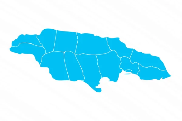 細部が付いているジャマイカの平らな設計地図 — ストックベクタ