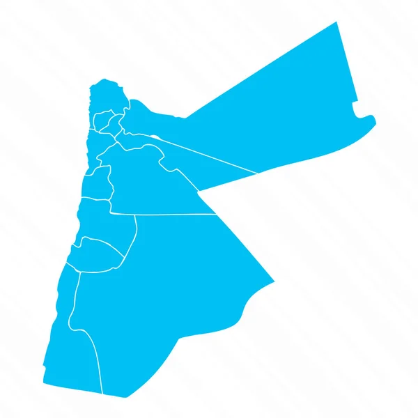 Mapa Diseño Plano Jordania Con Detalles — Vector de stock