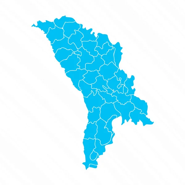 Plattegrond Van Moldavië Met Details — Stockvector