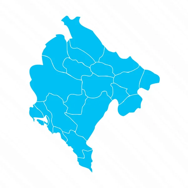 Επίπεδος Σχεδιασμός Χάρτης Του Μαυροβουνίου Λεπτομέρειες — Διανυσματικό Αρχείο