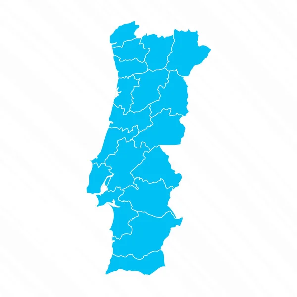 Mapa Design Plano Portugal Com Detalhes —  Vetores de Stock