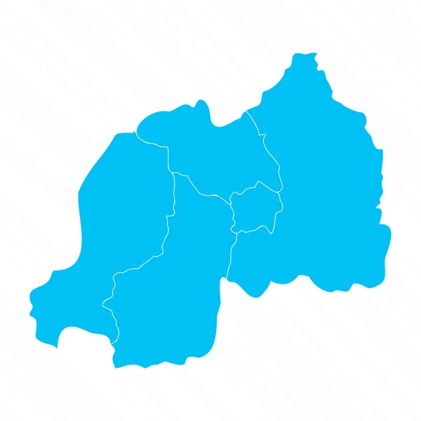 Mapa Diseño Plano Ruanda Con Detalles — Archivo Imágenes Vectoriales