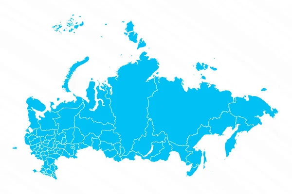 Επίπεδος Σχεδιασμός Χάρτης Της Ρωσίας Λεπτομέρειες — Διανυσματικό Αρχείο