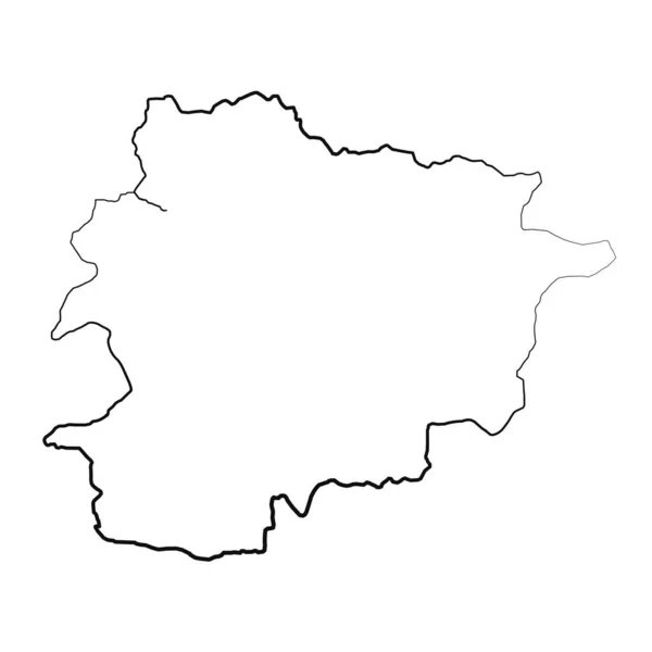 Desenho Mão Forrado Andorra Mapa Simples Desenho —  Vetores de Stock