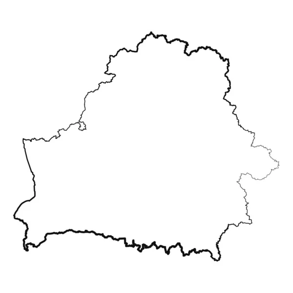 Desenho Mão Forrado Bielorrússia Mapa Simples Desenho —  Vetores de Stock