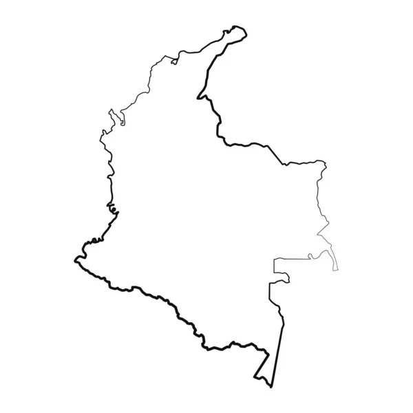 Dibujo Mapa Simple Colombia Forrado Mano — Vector de stock