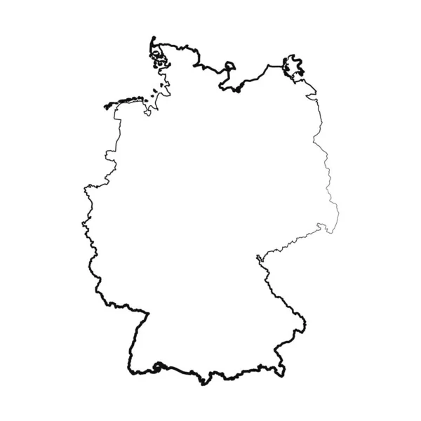 Dibujo Mapa Simple Alemania Forrado Mano — Archivo Imágenes Vectoriales