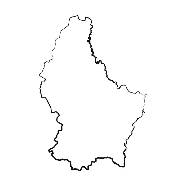 Dibujo Mapa Simple Luxemburgo Forrado Mano — Vector de stock