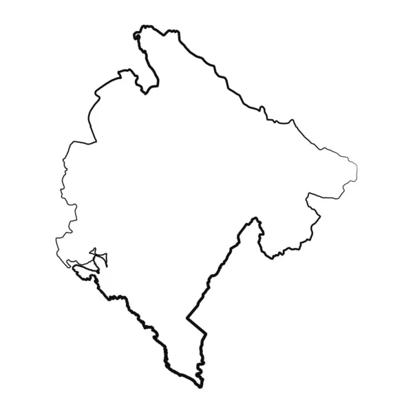 Mão Desenhado Forrado Montenegro Mapa Simples Desenho —  Vetores de Stock