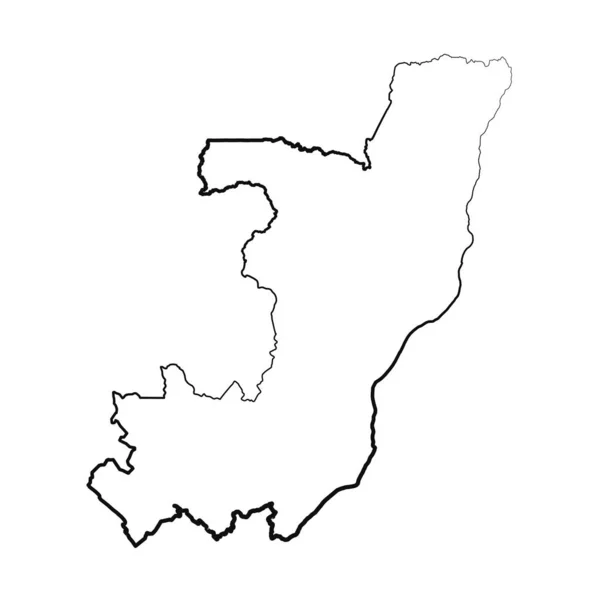 Desenho Mapa Simples Desenhado Mão República Congo — Vetor de Stock