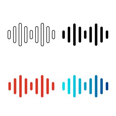 Soyut Yaratıcı Müzik Dalgası Silueti İllüstrasyonu