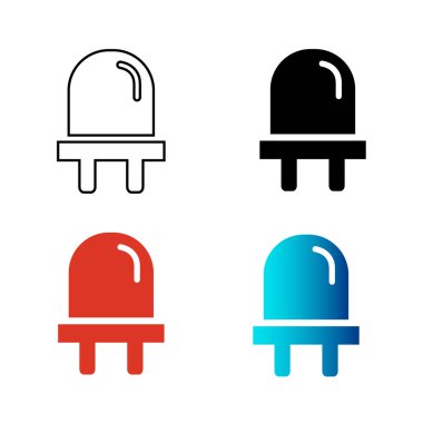 Soyut Led Diode Siluet İllüstrasyonu