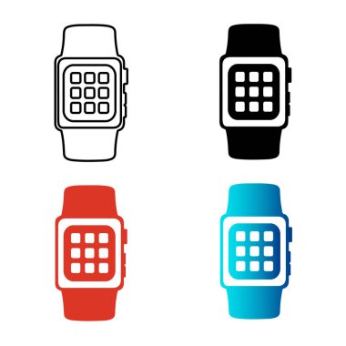 Soyut Smartwatch Siluet Çizimi