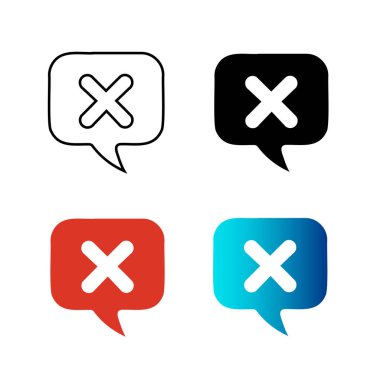 Soyut Yanlış Yanıt Silüeti Çizimi