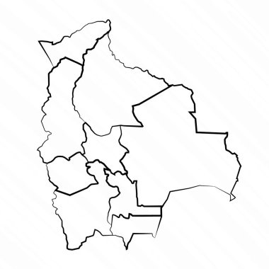 El Çizimi Bolivya Haritası Çizimi