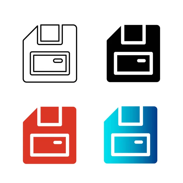 Abstract Floppy Disk Silhouet Illustratie — Stockvector