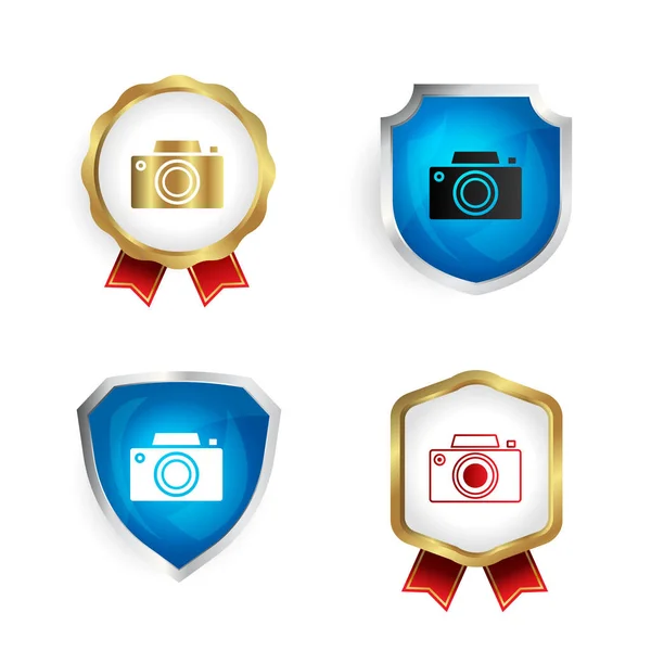 Abstract Image Photography Badge Label Collection — Stock Vector