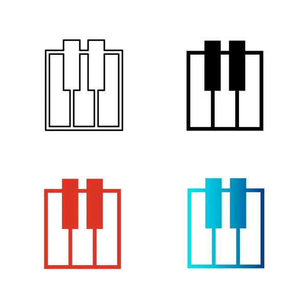 Abstract Piano Silhouette Illustration — Stock Vector