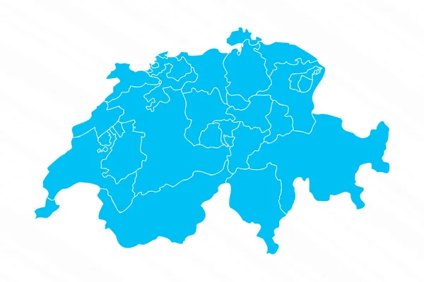 Flat Design Map Switzerland Részletek — Stock Vector
