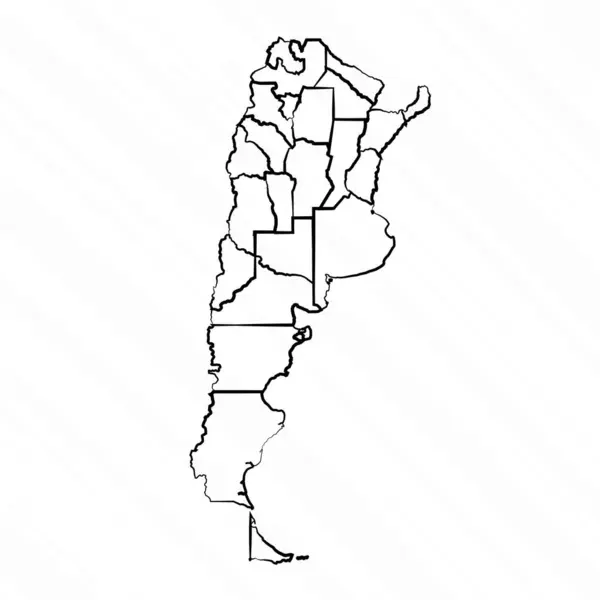 Dibujado Mano Argentina Mapa Ilustración — Vector de stock