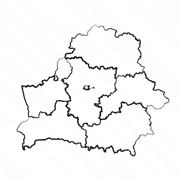Χειροποίητη Απεικόνιση Χάρτη Της Λευκορωσίας — Διανυσματικό Αρχείο