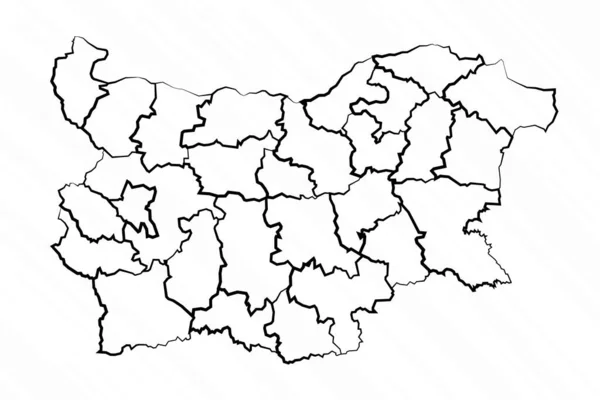 Dibujado Mano Bulgaria Mapa Ilustración — Archivo Imágenes Vectoriales