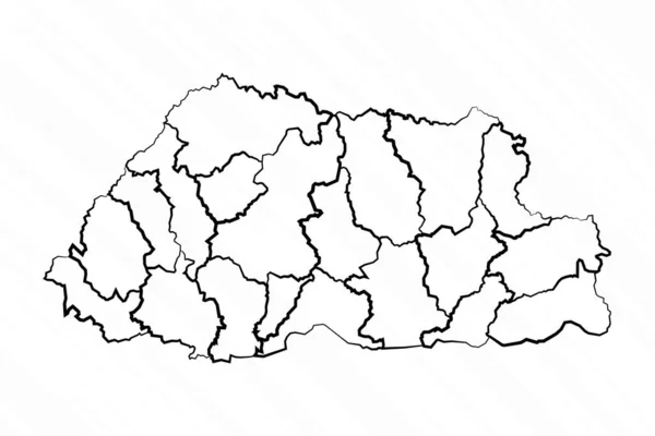手绘不丹地图说明 — 图库矢量图片