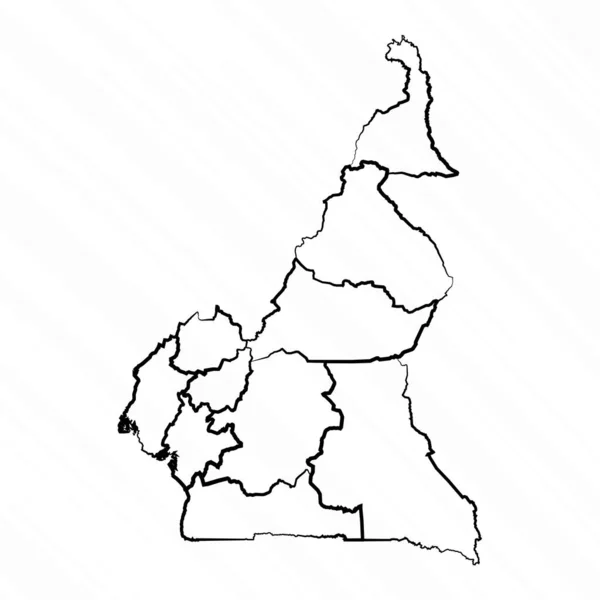 Ilustrasi Peta Kamerun Menggambar Tangan - Stok Vektor