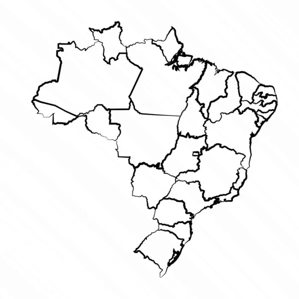 Ręcznie Rysowane Brazylia Mapa Ilustracja — Wektor stockowy