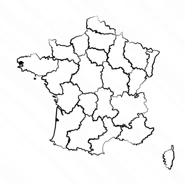 手绘法国地图图解 — 图库矢量图片