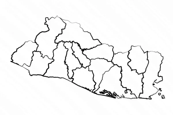 手绘萨尔瓦多地图说明 — 图库矢量图片