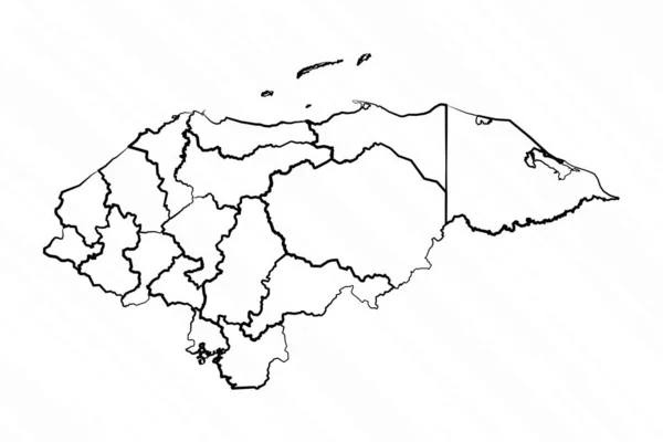 Ilustrasi Peta Honduras Gambar Tangan - Stok Vektor