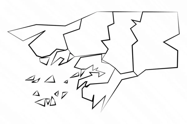 Χειροποίητη Απεικόνιση Χάρτη Της Γουινέας Μπισάου — Διανυσματικό Αρχείο