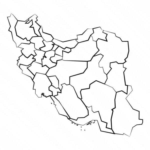 Mão Desenhada Irã Mapa Ilustração — Vetor de Stock