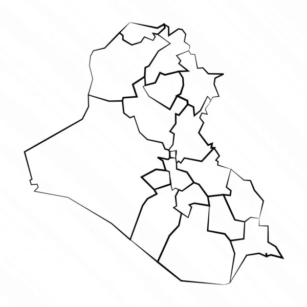 Handritad Irak Karta Illustration — Stock vektor