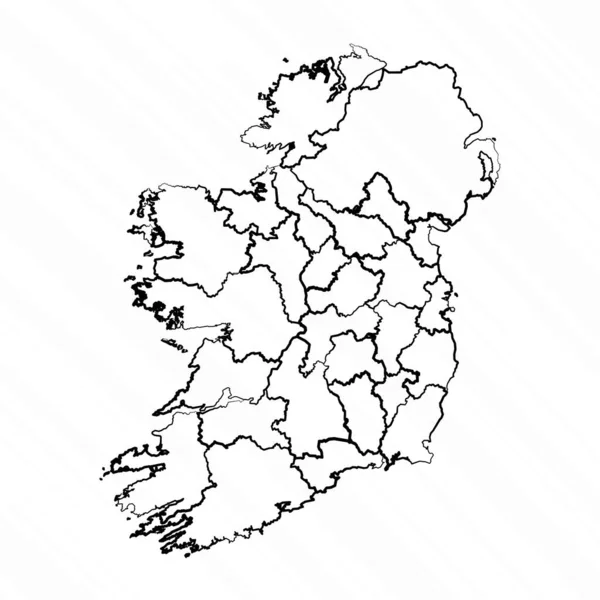 Desenho Mão Irlanda Mapa Ilustração — Vetor de Stock