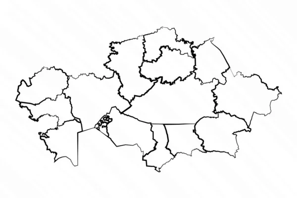 Hand Drawn Kazakhstan Map Illustration — Stock Vector