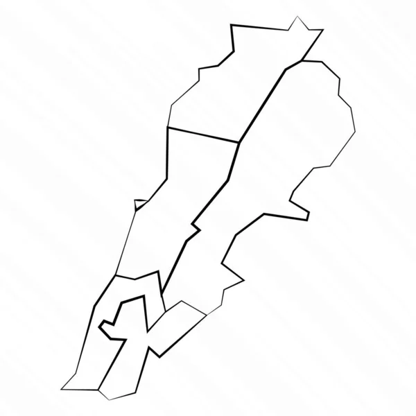 Illustration Carte Liban Dessinée Main — Image vectorielle