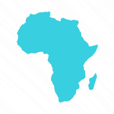 Afrika Kıtasının Vektör Basit Haritası