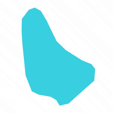 Barbados Ülkesi Vektör Basit Haritası