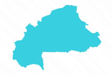 Burkina Faso Ülkesinin Vektör Basit Haritası
