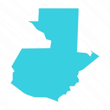 Guatemala Ülkesi Vektör Basit Haritası