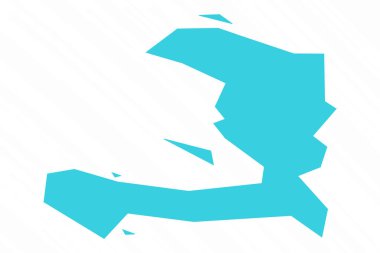 Haiti Ülkesinin Vektör Basit Haritası