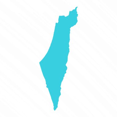 Vector Simple Map of Israel Country clipart