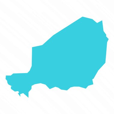 Nijer Ülkesinin Vektör Basit Haritası