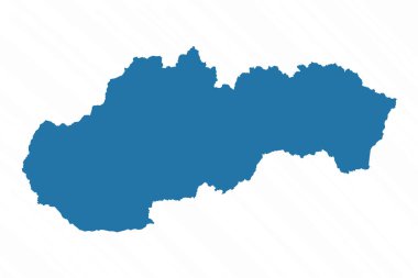 Slovakya Ülkesinin Vektör Basit Haritası
